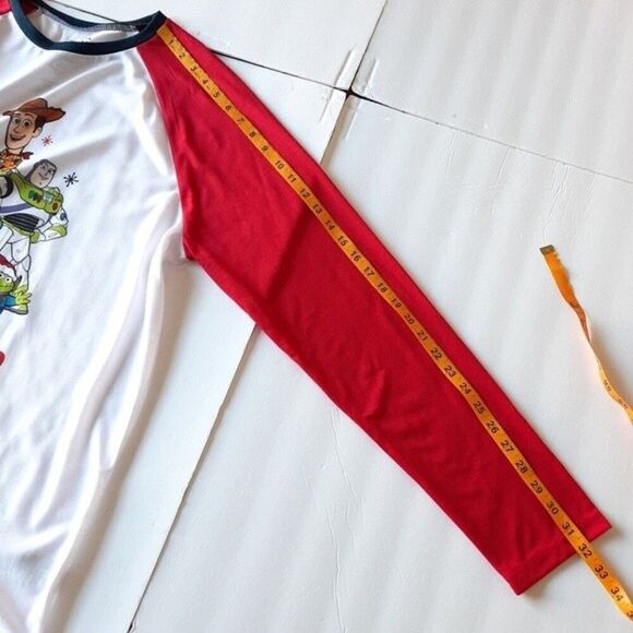 Disney Pixar Toy Story 4 T Shirt Top Raglan Sleeve Toy To the World Size L - Picture 8 of 11